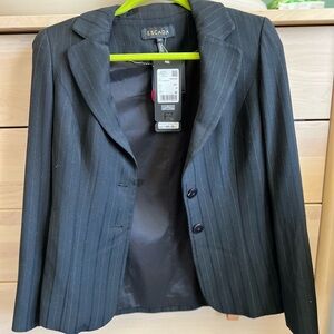 Escada Black Pinstripe Blazer
